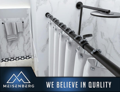 MEISENBERG Vorhangstange ohne Bohren, Teleskopstange 310-360 cm, Grau