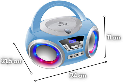 Cyberlux K1 Stereo-CD-Radio mit USB, MP3 und LED-Beleuchtung