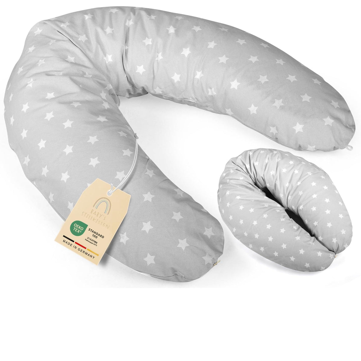 Baby's Stillkissen XXL Schwangerschaftskissen 190 cm mit Bezug, langes Seitenschläferkissen