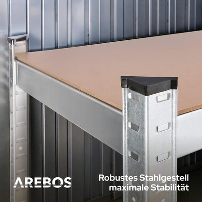 Arebos Schwerlastregal 2er Set, 180 x 90 x 40 cm, 875 kg, verzinkt