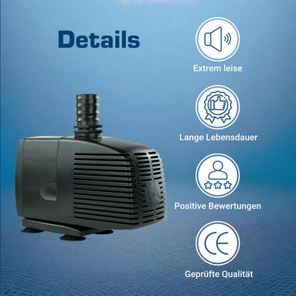 Kerry Electronics Teichpumpe KEP3000N, 3.000 l/h, 230 V, 60 W
