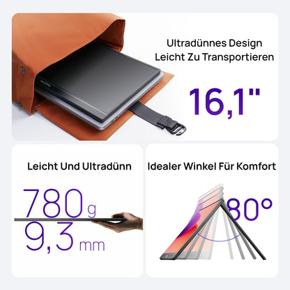 ARZOPA Z1C Portabler Monitor 16.1 Zoll FHD IPS mit HDMI und USB-C