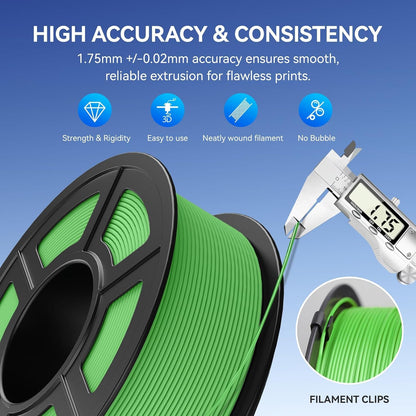 JAYO PLA Filament matt 1.75 mm Schwarz, 4 Spulen à 1.1 kg