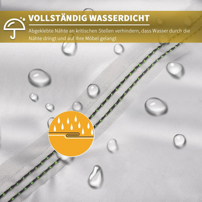 BEEWAY Gartenmöbel Abdeckung 250x250x92 cm, wasserdicht, 420D Oxford