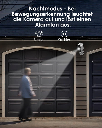 CZEview Q6 2K Überwachungskamera Aussen mit Akku und Magnethalterung