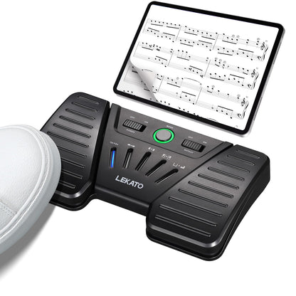 LEKATO JSP-01 Bluetooth Page Turner Pedal, kabelloser Fussschalter zum freihändigen Umblättern