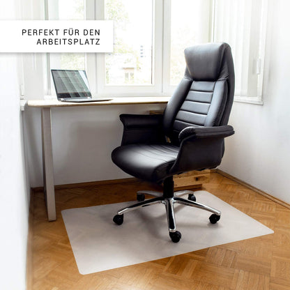 KLINOO Bodenschutzmatte Bürostuhl-Unterlage milchweiss 120 x 145 cm
