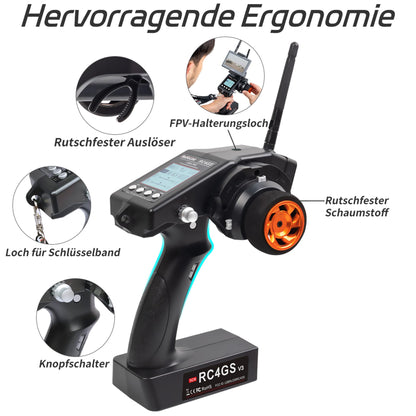 Radiolink RC4GS V3 RC Fernsteuerung 5 Kanäle mit Gyro R6FG