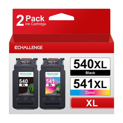 ECHALLENGE PG-540 XL / CL-541 XL Druckerpatronen für Canon Pixma, Multipack in Schwarz und Farbe