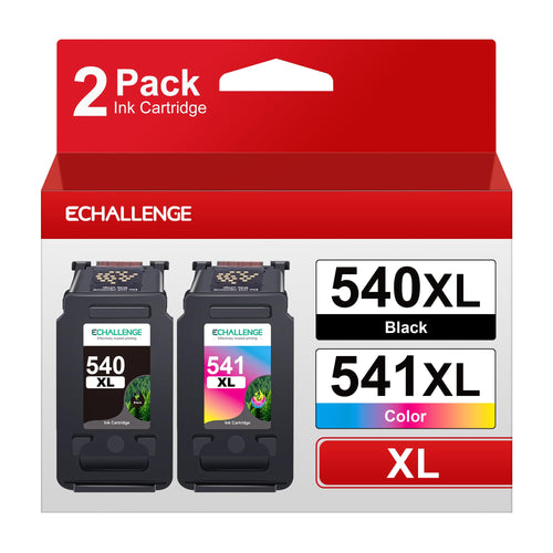 ECHALLENGE PG-540 XL / CL-541 XL Druckerpatronen für Canon Pixma, Multipack in Schwarz und Farbe