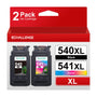 ECHALLENGE PG-540 XL / CL-541 XL Druckerpatronen für Canon Pixma, Multipack in Schwarz und Farbe