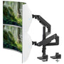 PUTORSEN Gasfeder Dual Monitor Tischhalterung - 17-49 Zoll. Schwarz. Hält zwei Monitore ergonomisch am Tisch.