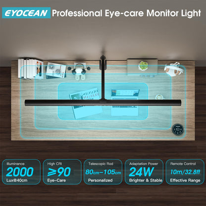 EYOCEAN LED Schreibtischlampe 80CM - Gestensteuerung, Augenschutz
