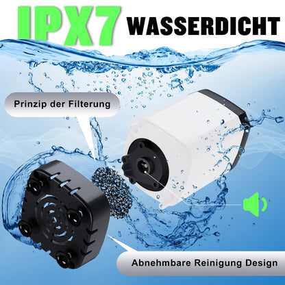 Spopal tragbare Campingdusche mit Akku 6000mAh, Pumpe und Duschkopf