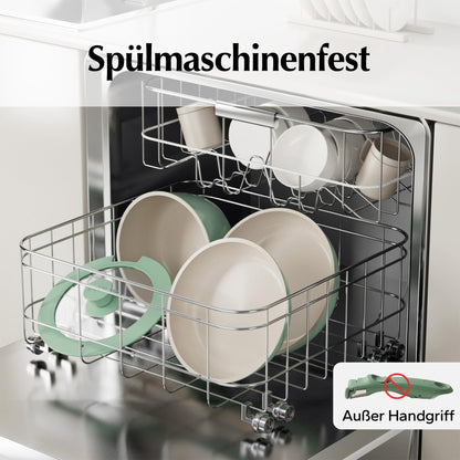Redchef Kochgeschirr-Set 16-tlg. Antihaft Grün Abnehmbar