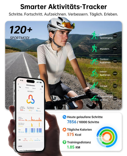 Gydom Smartwatch Damen mit Telefonfunktion, 1,85 Zoll, IDW28