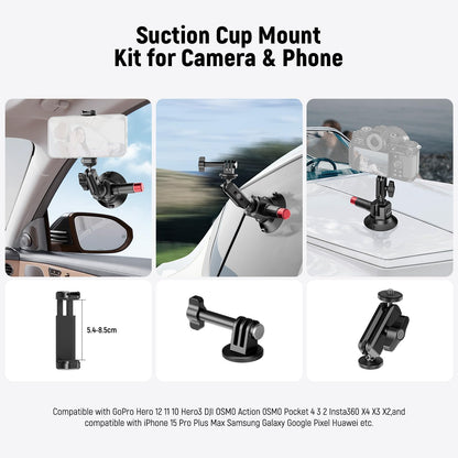 NEEWER CA104 Kamera Saugnapfhalterung mit Magic Arm und Kugelkopf