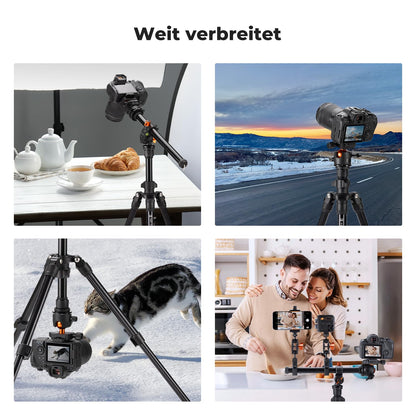 K&F CONCEPT O234A1 Kamerastativ mit Auslegearm Aluminium 163cm