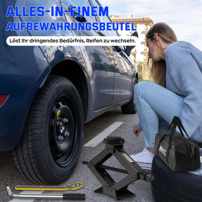 IMAYCC Scherenwagenheber 2,5 t Set mit Gummiauflage für BMW