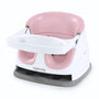Ingenuity Baby Base 2-in-1 Sitzerhöhung mit Tablett, Peony – Babysitz mit Rückenlehne und Gurten