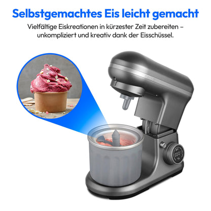 MEDION Küchenmaschine MD18420 mit Eisschüssel, 5 Liter, 1.200 Watt