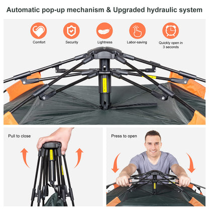 Amflip Pop Up Kuppelzelt Campingzelt - 2 Mann 4 Jahreszeiten