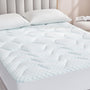EHEYCIGA Gel Topper 160x200 cm Memory Foam Matratzentopper Weiss, gesteppt, mit elastischer Umrandung