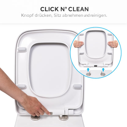 Bullseat WC-Sitz für Duravit D-Code mit Softclose, abnehmbar