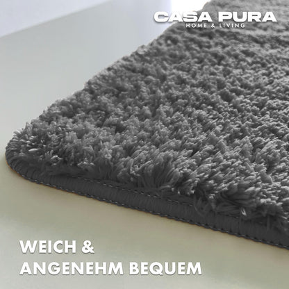casa pura Badematte Sky Soft, Badvorleger 80x150 cm, grau, rutschfest