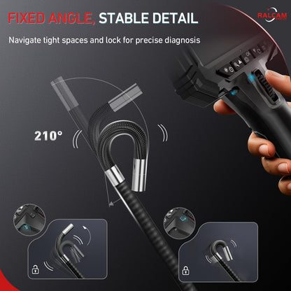 Ralcam Endoskopkamera N506 mit Licht, 210° Kopf, 5-Zoll-HD-Display