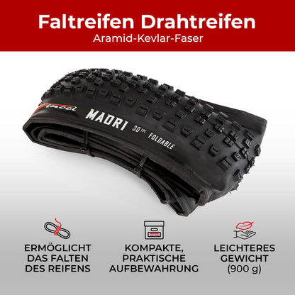 Fincci MTB Reifen Set 27.5 x 2.35 – 2x Faltreifen 60-584 schwarz