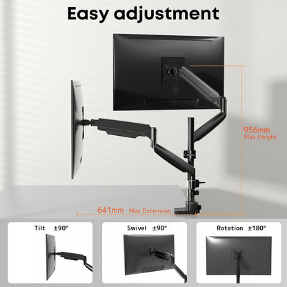 Monitor Halterung 2 Monitore übereinander, höhenverstellbar – 17-40 Zoll