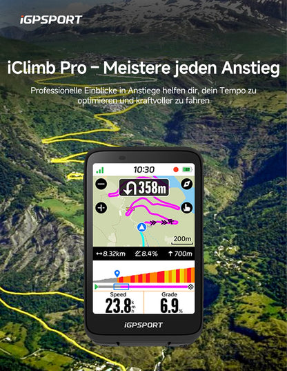 iGPSPORT BiNavi GPS-Fahrradcomputer kabellos mit 3,5-Zoll-Touchscreen