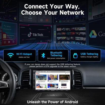 ATOTOZONE A5L Autoradio Navi 7 Zoll Wireless CarPlay Android Auto 2G+32G