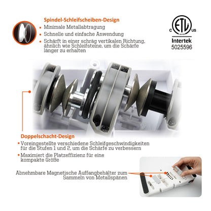 Sharpeak 198H-SPK Elektr. Messerschaerfer Profi - Diamant 3-Stufen