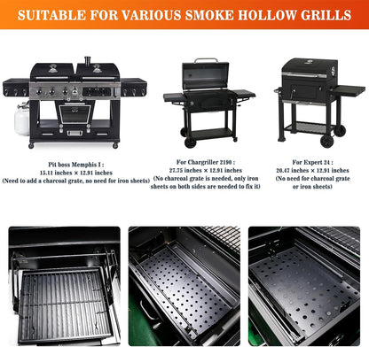 GFTIME Holzkohleschale verstellbar 38-72 cm für Holzkohlegrill