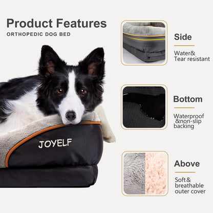Joyelf Orthopädisches Memory-Schaum Hundebett & Sofa