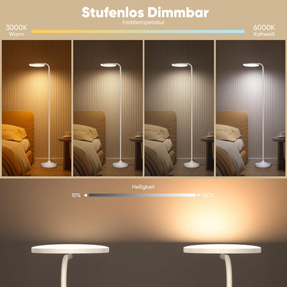 SIBRILLE Dimmbarer LED Deckenfluter Stehleuchte - Weiss