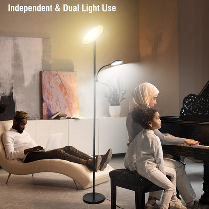 marctronic LED Deckenfluter Stehlampe - Dimmbar Leselampe