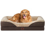 EHEYCIGA Orthopädisches Grosses Hundebett Memory Foam Braun. Grosses, braunes Hundebett aus viskoelastischem Schaumstoff für Gelenkentlastung.