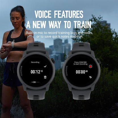 COROS PACE 4 GPS-Sportuhr mit 1,2 Zoll AMOLED-Display, Schwarz