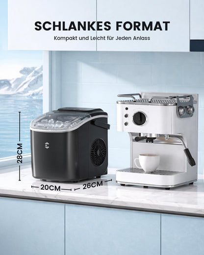EASYERA Eiswürfelmaschine IM-BS262G, 12 kg/24 h, Schwarz