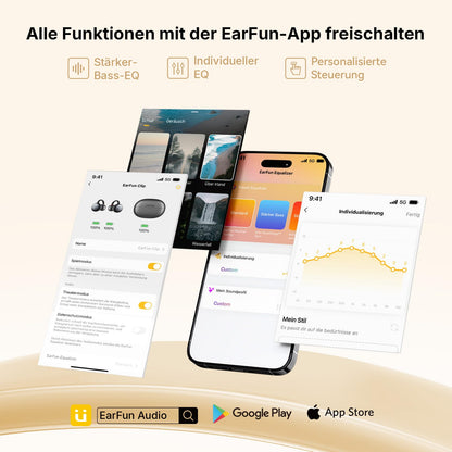 EarFun Clip Open-Ear-Kopfhörer Bluetooth mit LDAC und Hi-Res Audio
