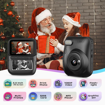 GREENKINDER Kinderkamera Sofortbildkamera H2, 14 MP, 3-Zoll-Display