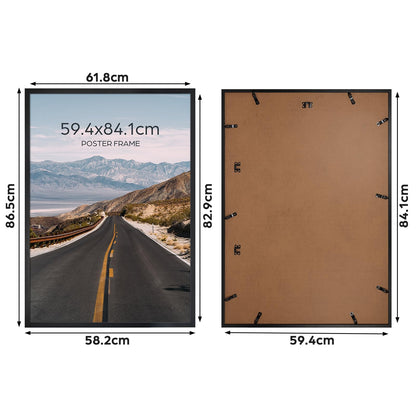 Giftgarden Bilderrahmen A1 Aluminium schwarz 59,4x84 cm für Poster