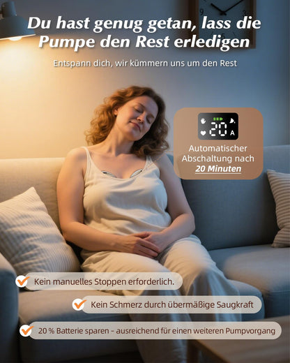 KISSBOBO K5 Elektrische Doppel-Milchpumpe, freihändig, Beige