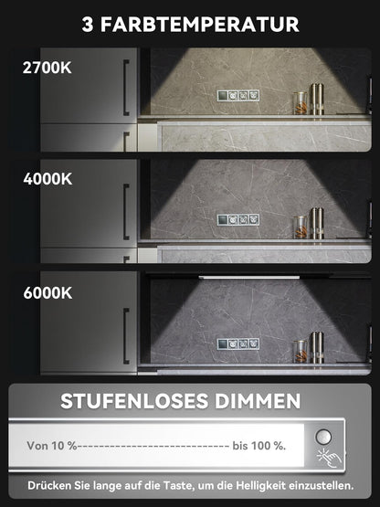 STAVOZE LED Unterbauleuchte 60 cm, dimmbar, mit Bewegungsmelder
