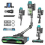 Vexilar V15Max Akku-Staubsauger mit Wischfunktion, 55 kPa, Saphirblau – faltbares Saugrohr und Touchdisplay