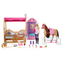 Barbie Spielzeugstall-Spielset mit Puppe, Pferd & Zubehör JDN43: Bunter Spielstall mit Puppe, Pferd und Zubehör. Fördert Rollenspiel mit Pferden.