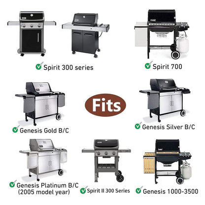 GFTIME 7638 Grillrost und Grillplatte aus Gusseisen für Weber Spirit